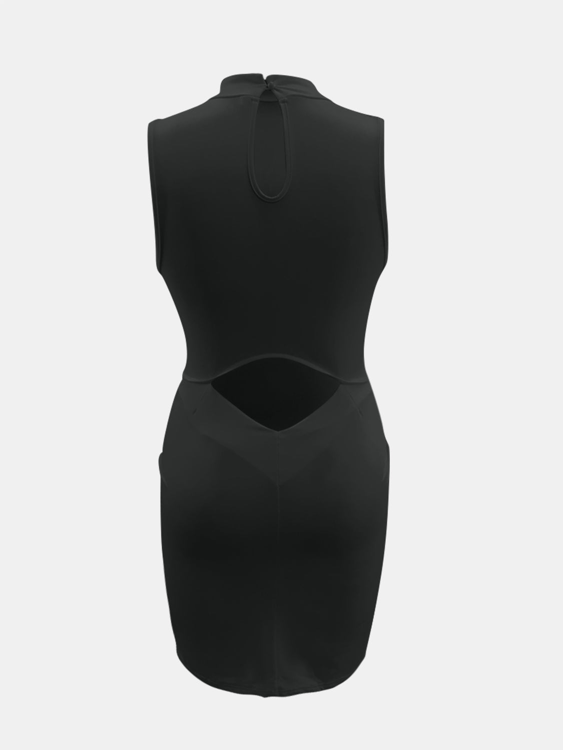 Sleeveless Mock Neck Cutout Bodycon Dress – Elegant and Modern Trendsi