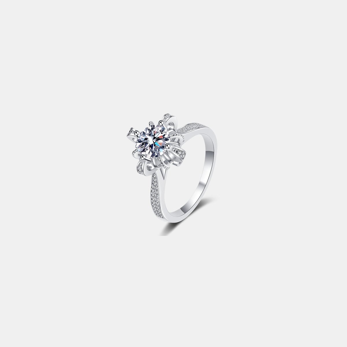 1 Carat Moissanite 925 Sterling Silver Ring - Freda Fashion