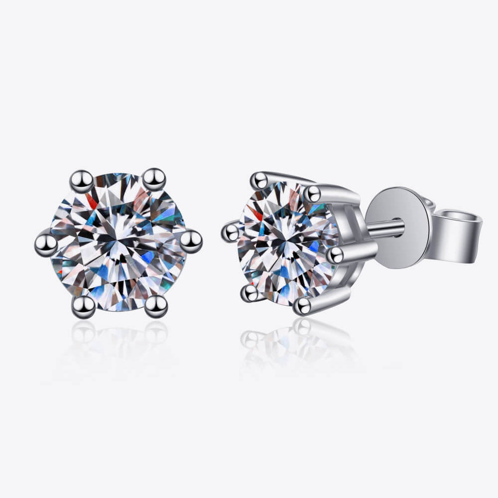 Adored Moissanite Stud Earrings Trendsi