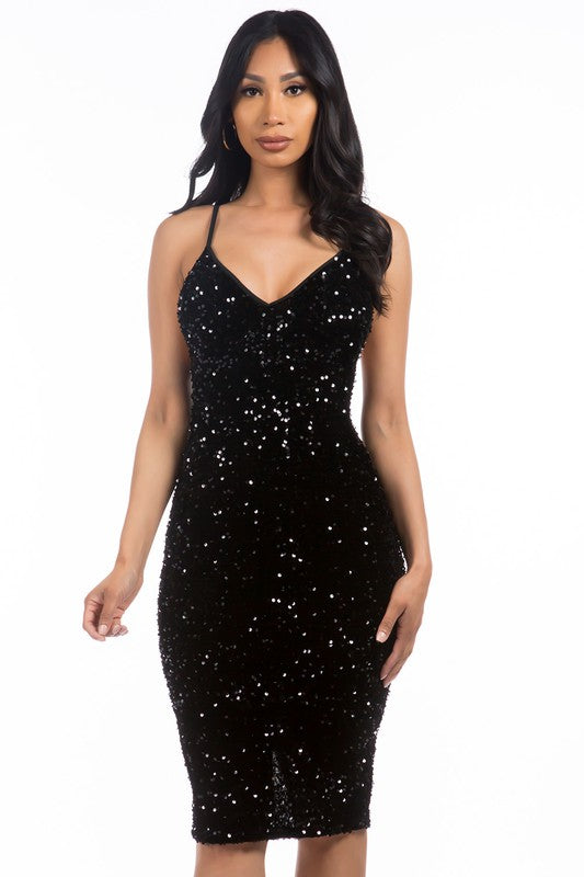 SEXY SEQUIN PARTY  DRESS By Claude