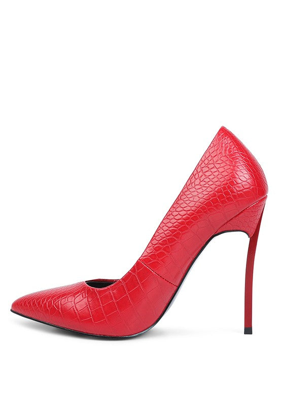 Urchin Croc High Stiletto Heel Pumps Rag Company