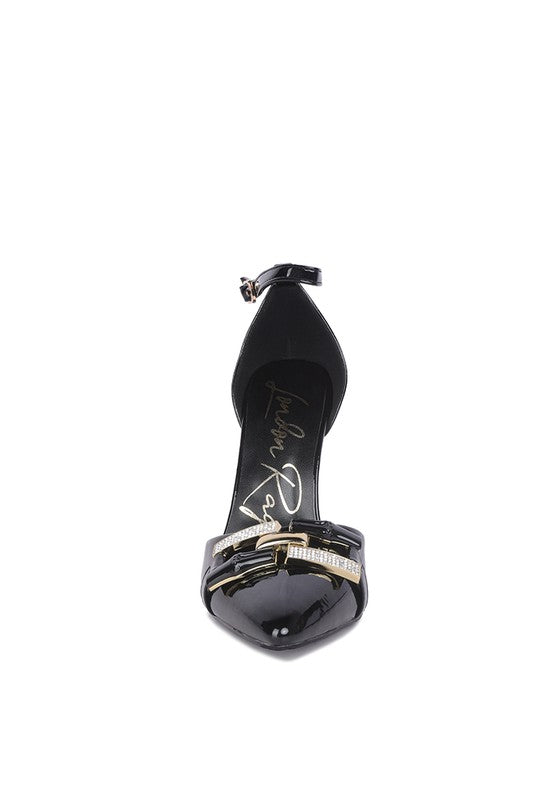 Mocktail Buckle Embellished Stiletto Heels Rag Company