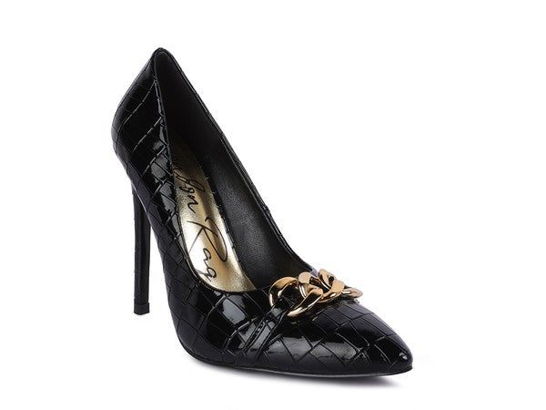 Fanfare Croc Stiletto Pump Heels Rag Company