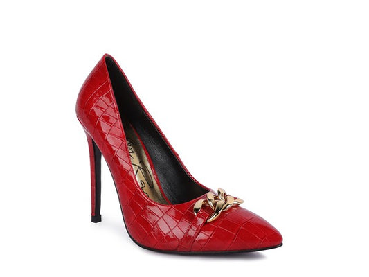 Fanfare Croc Stiletto Pump Heels Rag Company