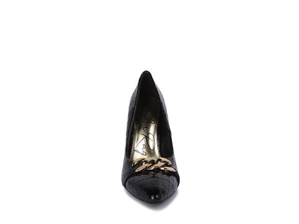 Fanfare Croc Stiletto Pump Heels Rag Company