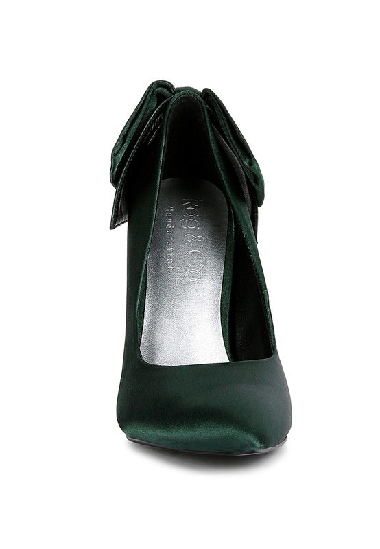 HORNET Green Satin Stiletto Pump Sandals Rag Company