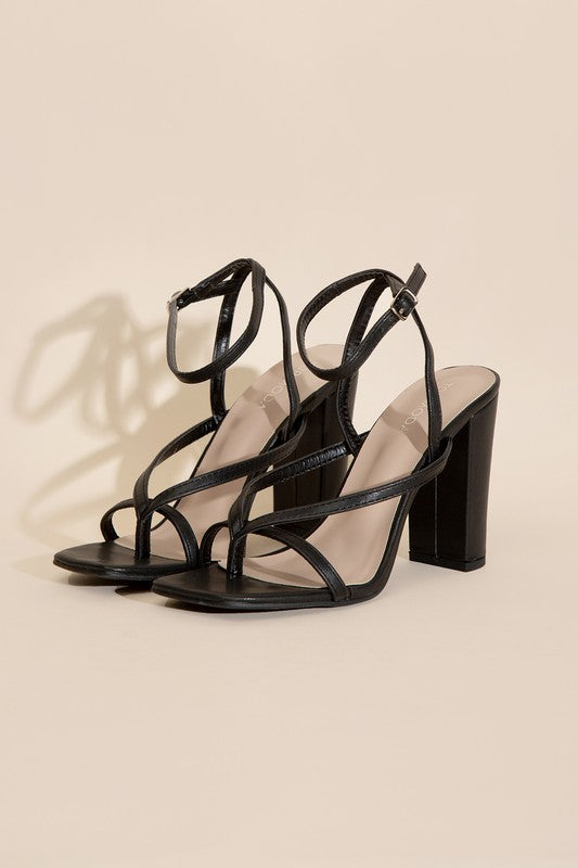 NILE-5 Thong Strappy Heels Top Guy Footwear