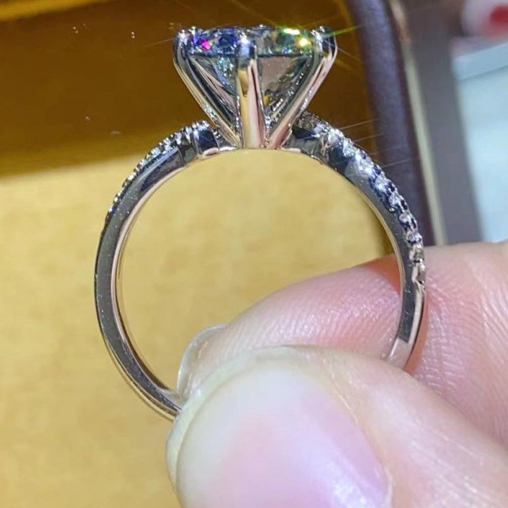 2 Carat Moissanite Ring in Smokey Gray Trendsi