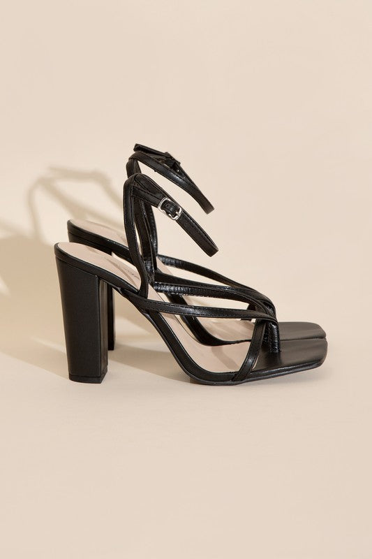 NILE-5 Thong Strappy Heels Top Guy Footwear