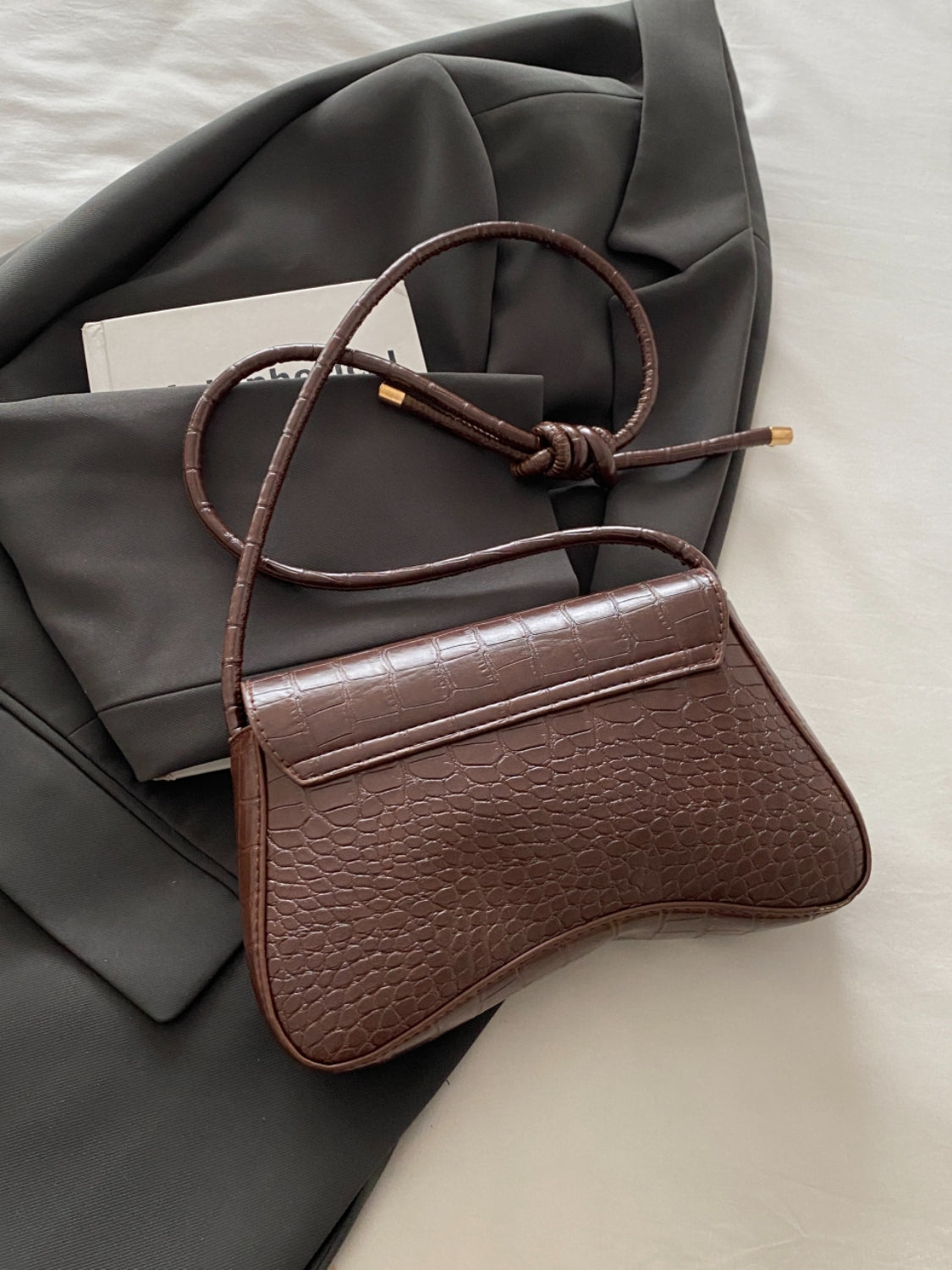 PU Leather Texture Crossbody Bag Trendsi