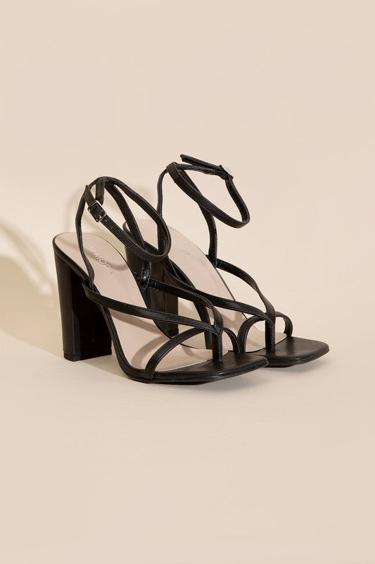 NILE-5 Thong Strappy Heels Top Guy Footwear