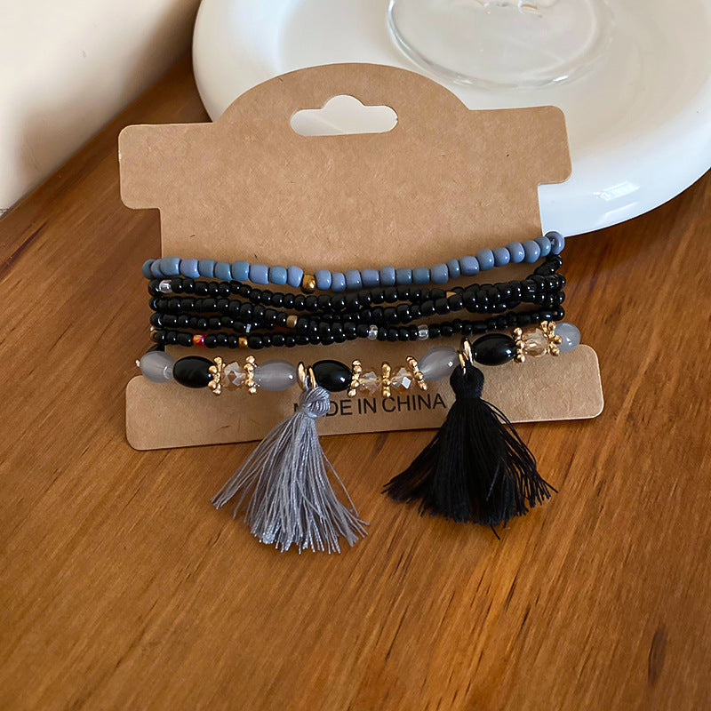 Tassel Rice Bead Bracelet Trendsi