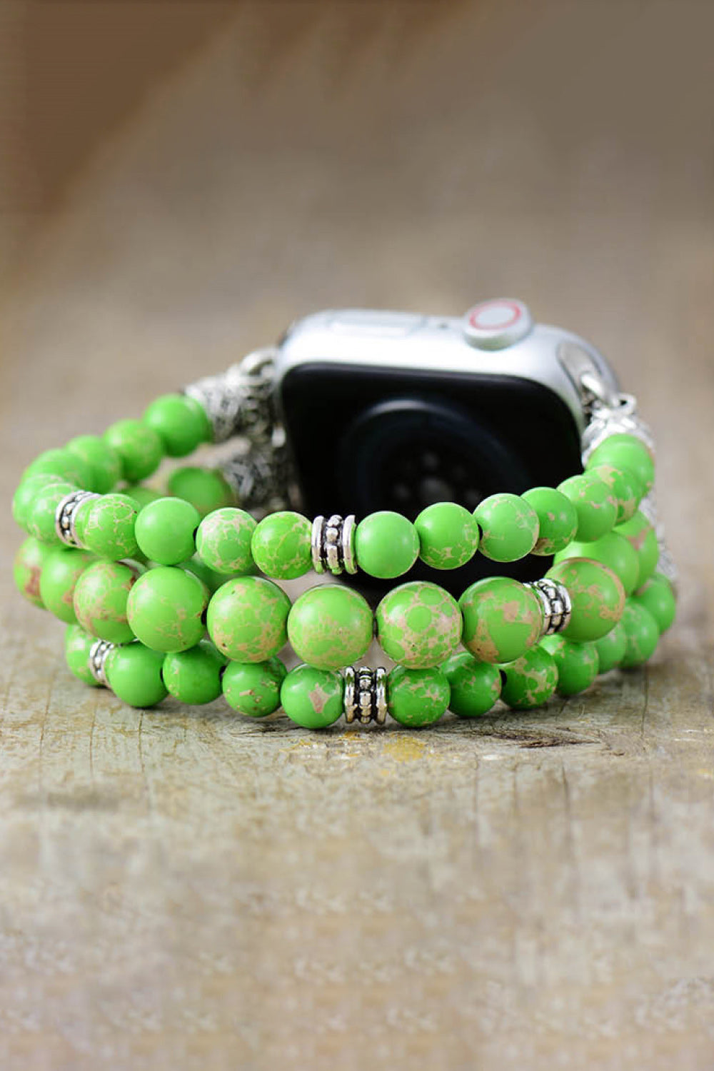 Synthetic Imperial Jasper Beaded Watchband Bracelet Trendsi