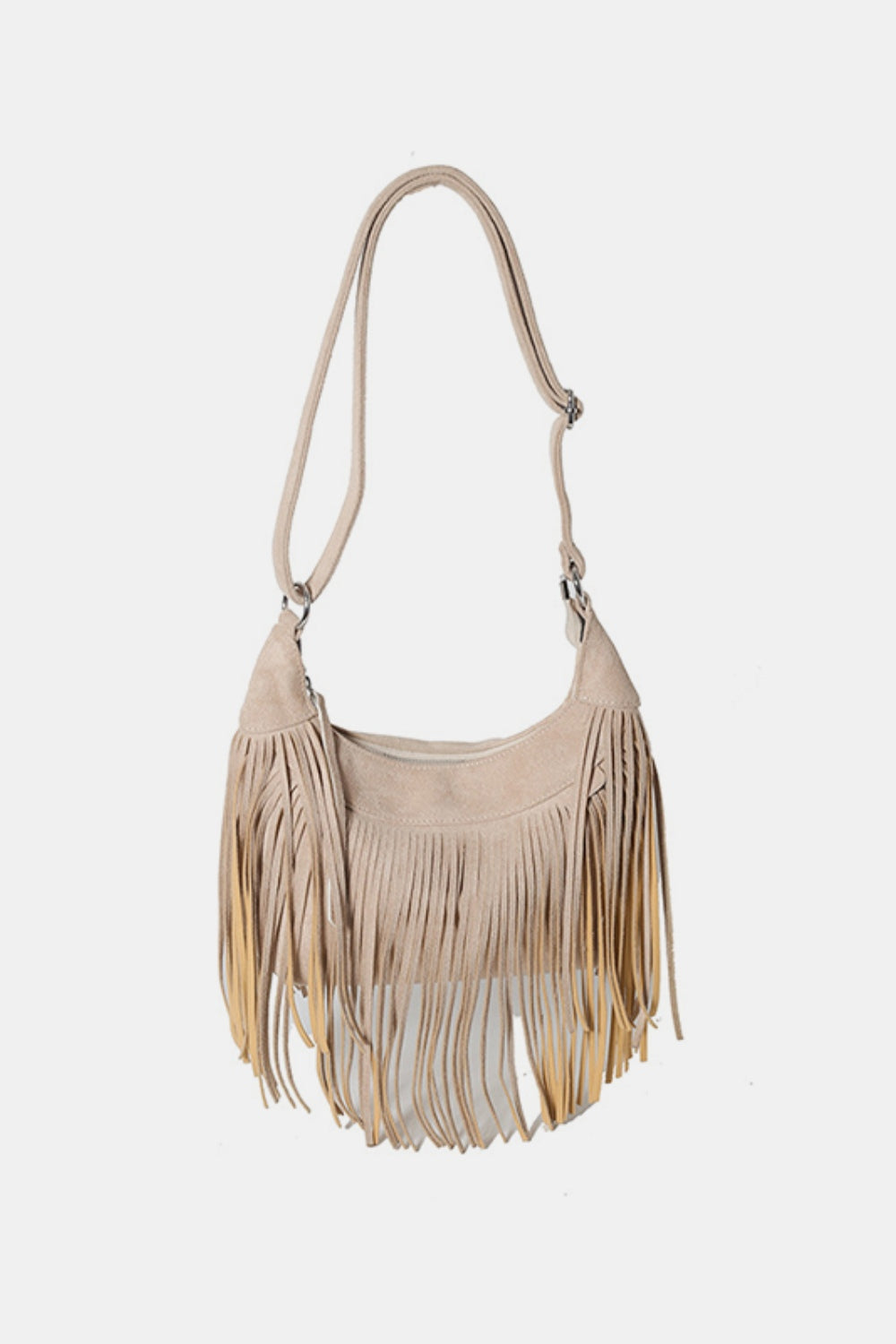 Suede Fringe Adjustable Strap Shoulder Bag Trendsi