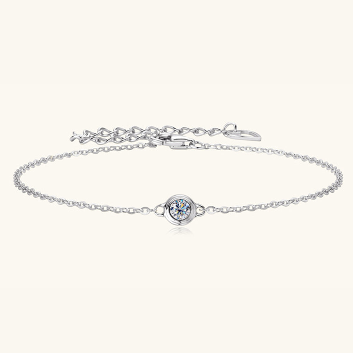 Inlaid Moissanite 925 Sterling Silver Bracelet Trendsi