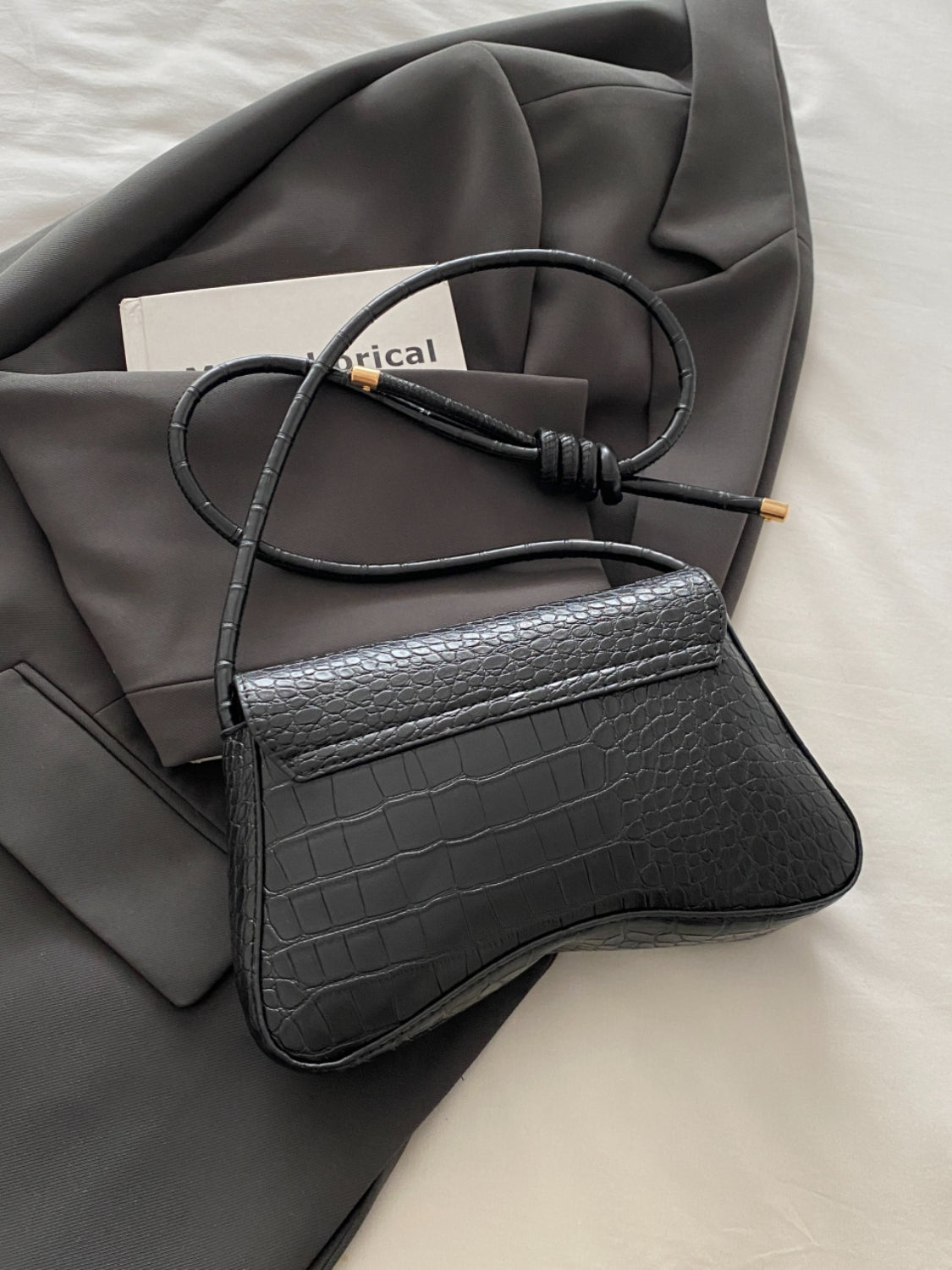 PU Leather Texture Crossbody Bag Trendsi