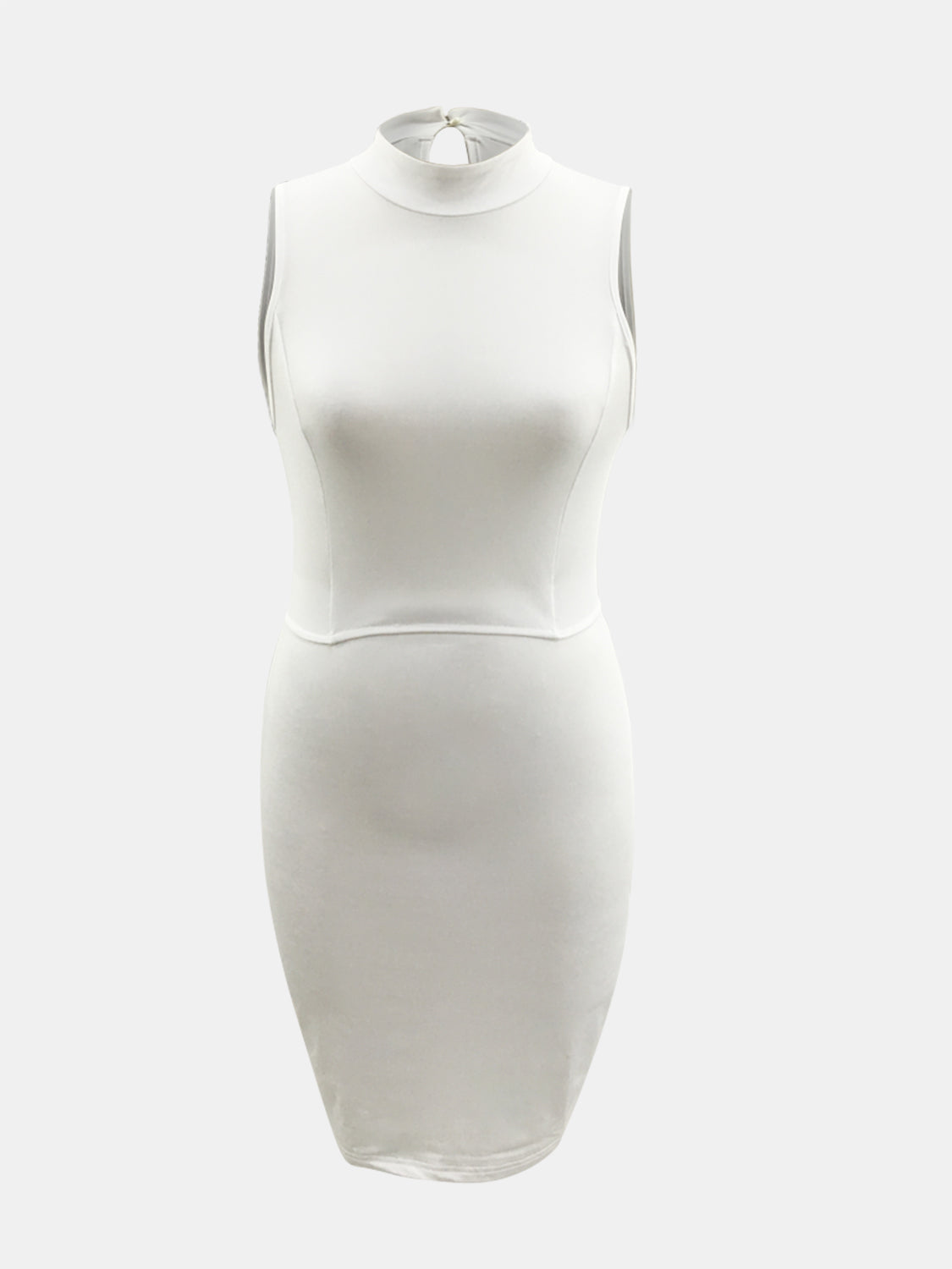 Cutout Mock Neck Sleeveless Bodycon Dress – Sleek and Stylish Trendsi