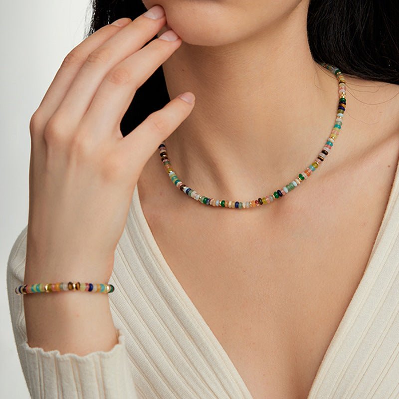 Colorful and Playful Dopamine Beaded Necklace - GlamBee Fashion