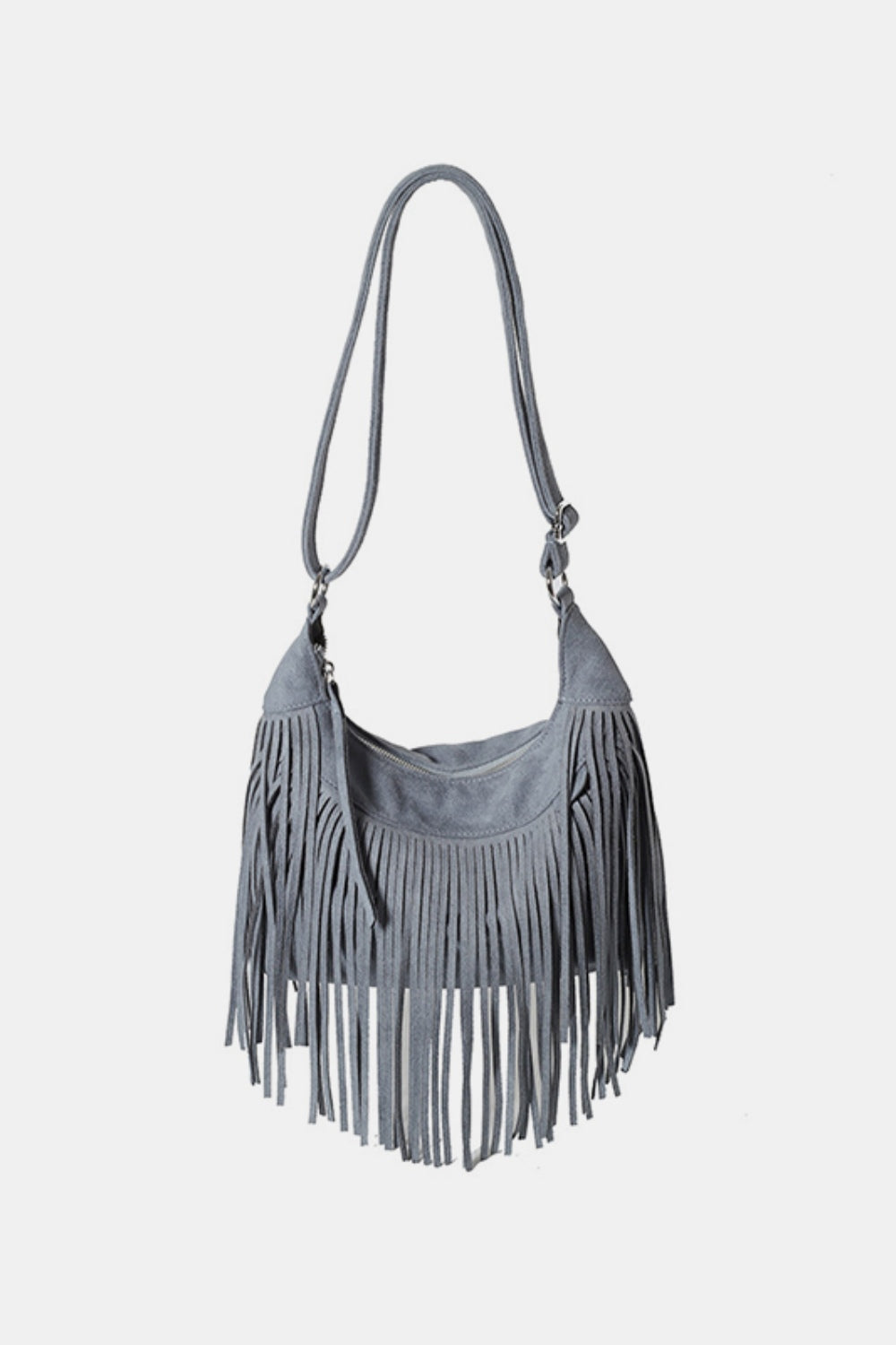 Suede Fringe Adjustable Strap Shoulder Bag Trendsi