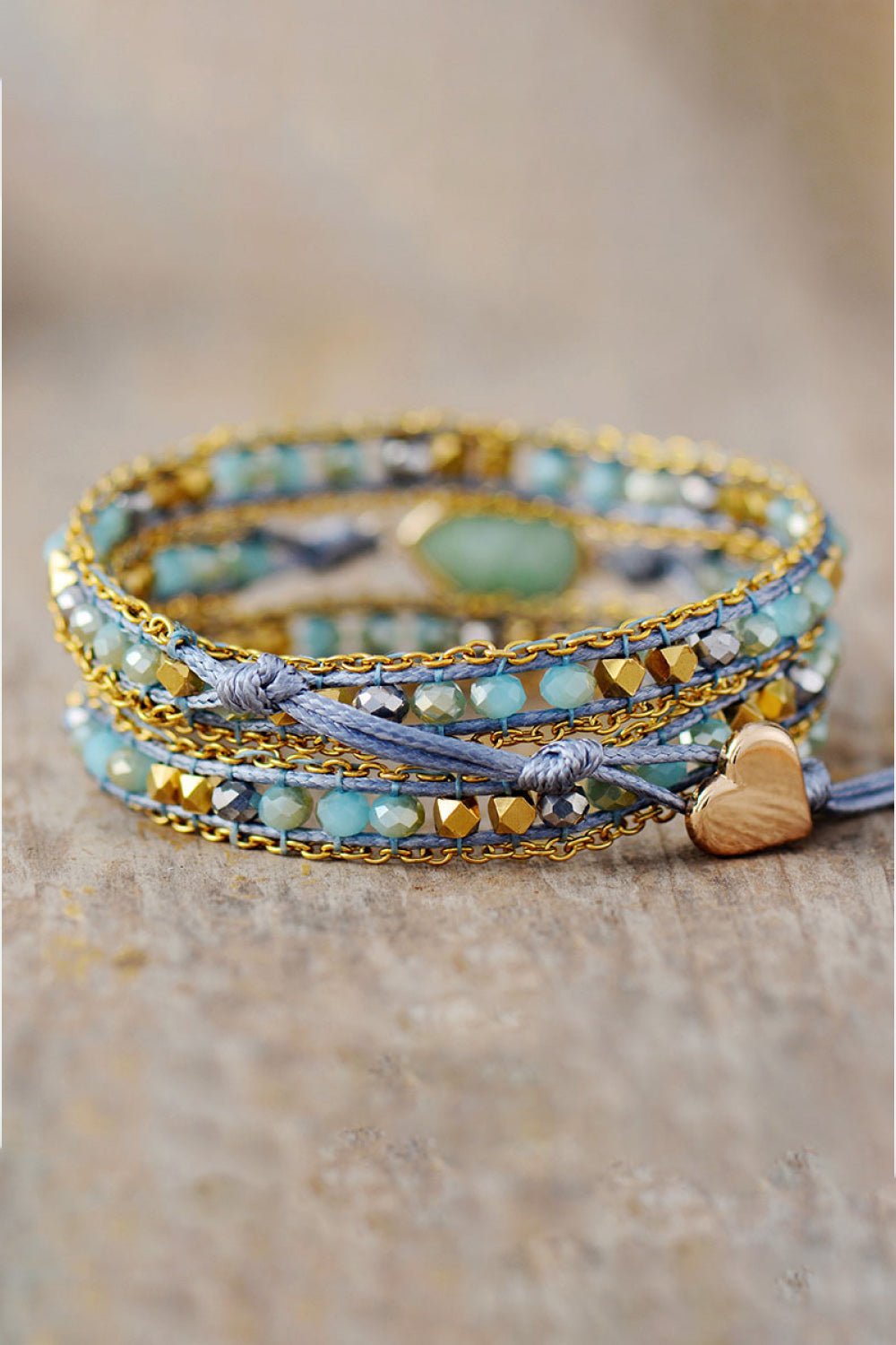 Handmade Teardrop Shape Triple Layer Beaded Bracelet - GlamBee Fashion