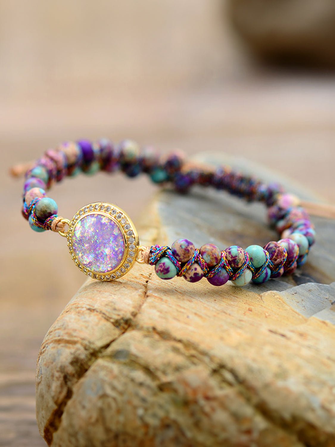 Imperial Jasper Beaded Bracelet - GlamBee Fashion