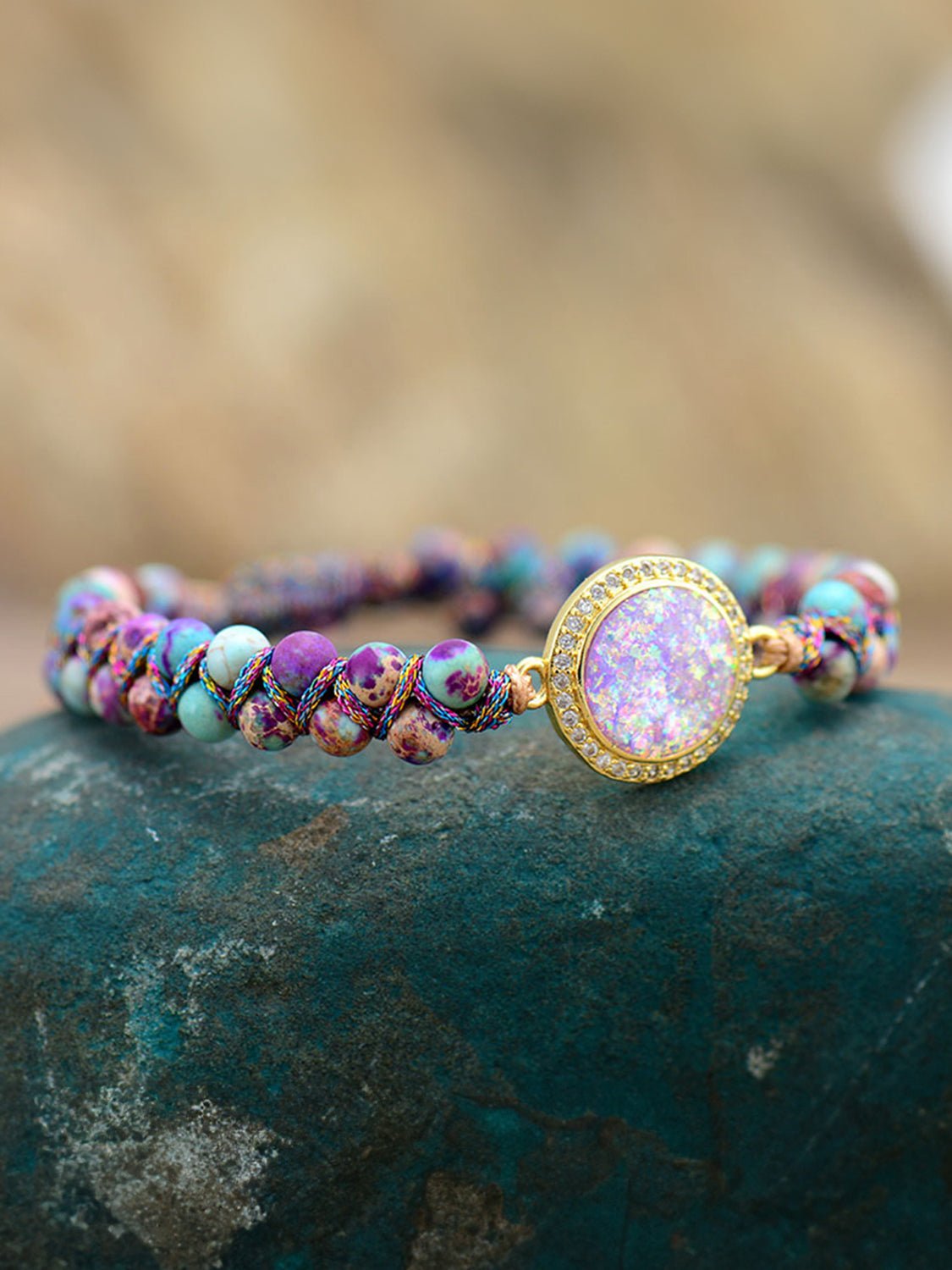 Imperial Jasper Beaded Bracelet - GlamBee Fashion