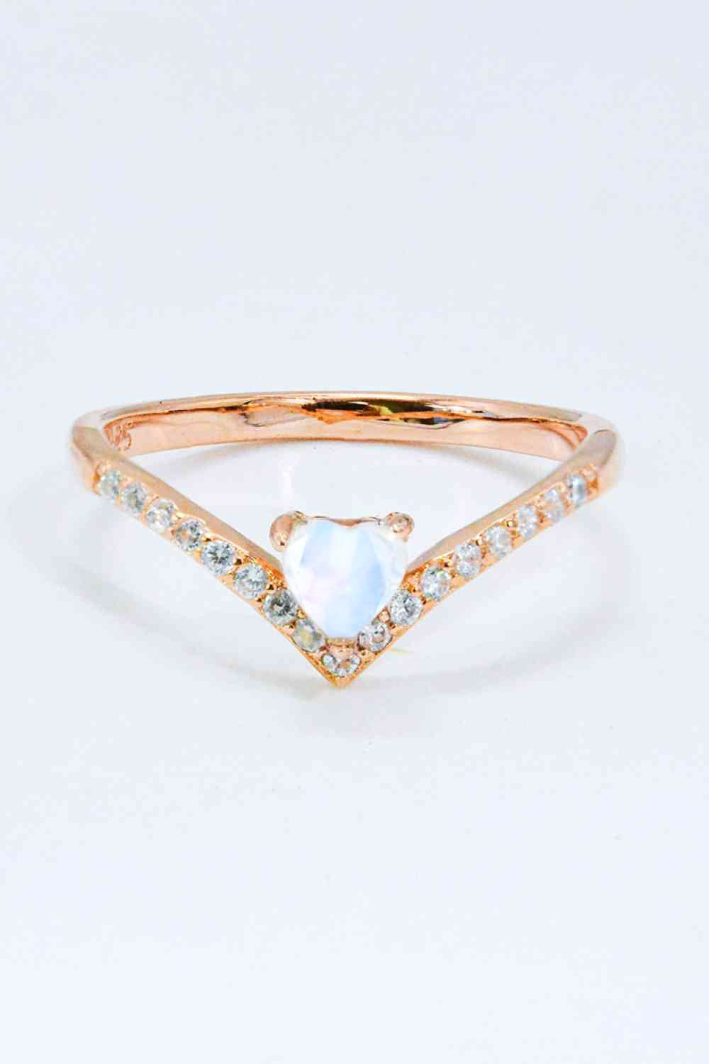 Moonstone Heart - Shaped Ring - Freda Fashion