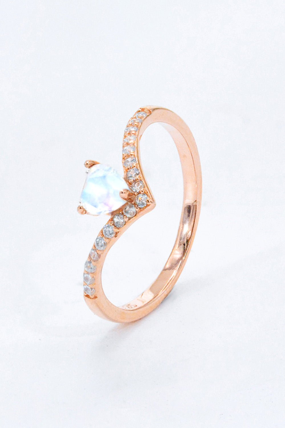 Moonstone Heart - Shaped Ring - Freda Fashion