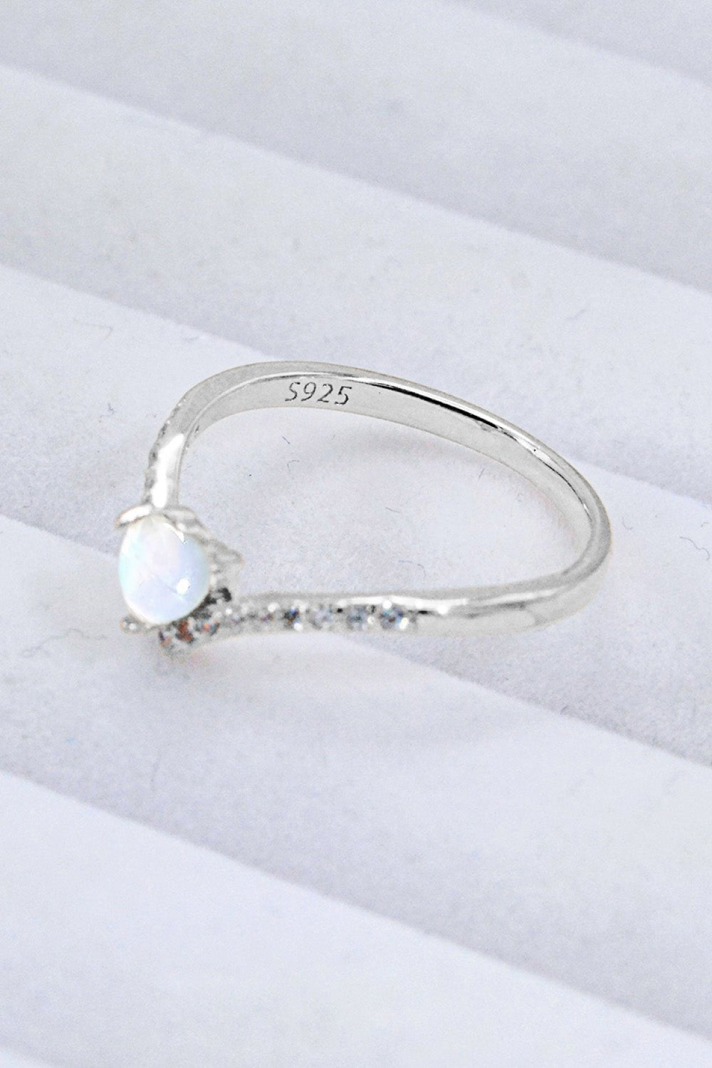 Moonstone Heart - Shaped Ring - Freda Fashion