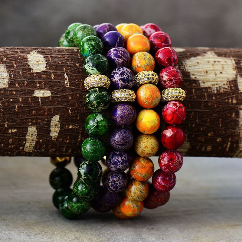 Natural Stone Beaded Bracelet - Freda Fashion