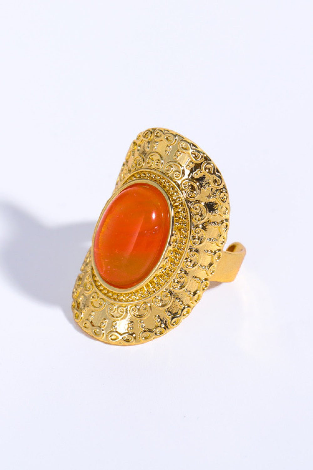 Natural Stone Copper Ring - Freda Fashion