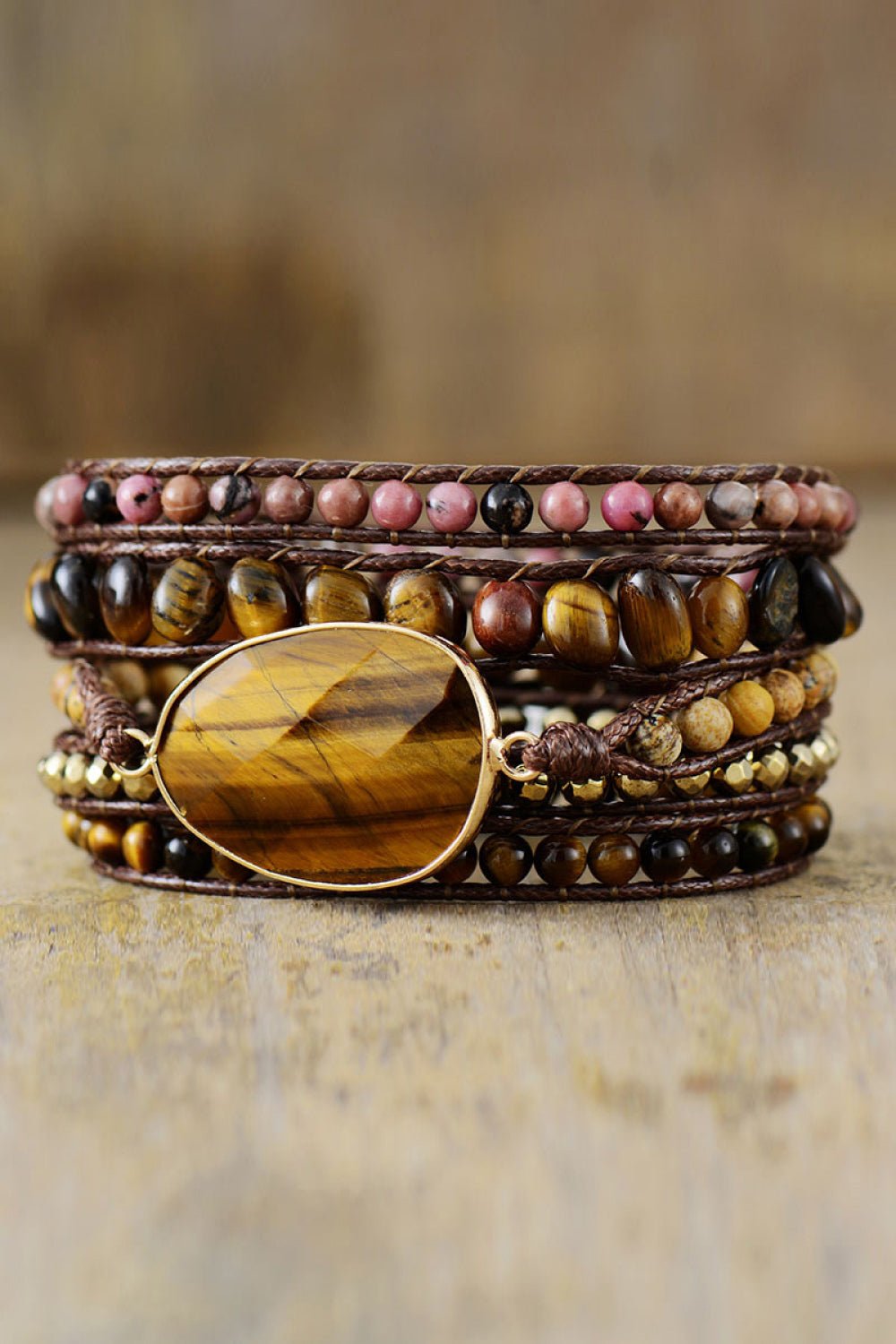 Natural Stone Layered Bracelet - Freda Fashion