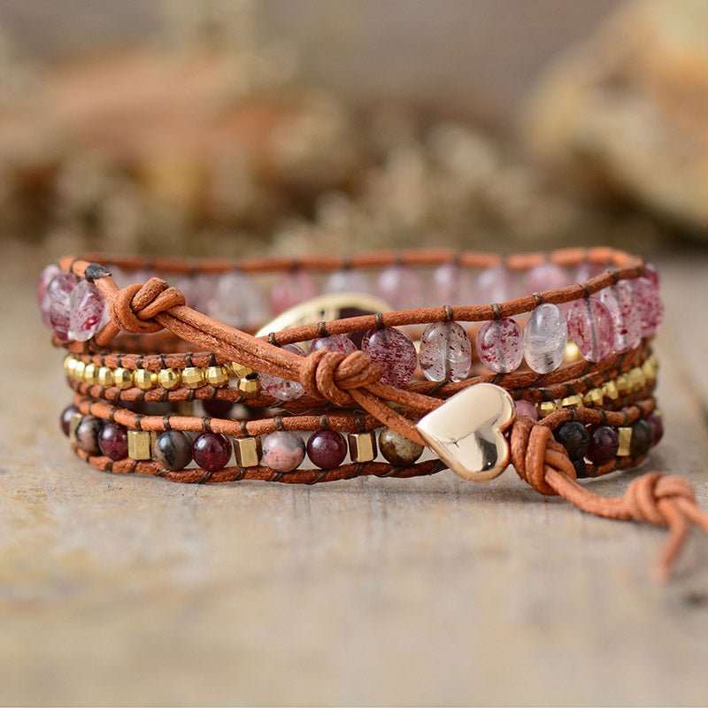 Natural Stone Layered Bracelet - Freda Fashion