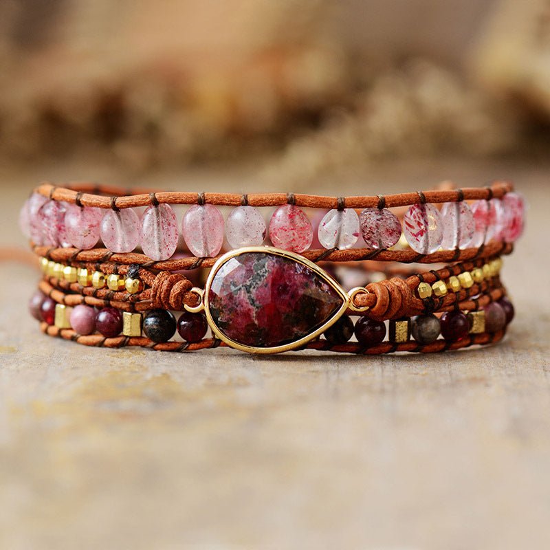 Natural Stone Layered Bracelet - Freda Fashion