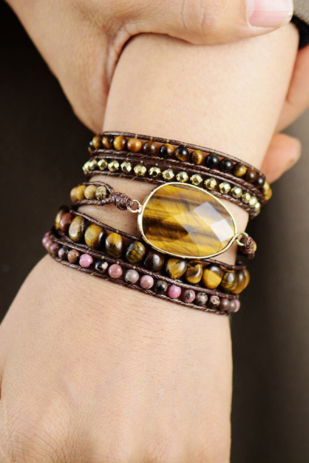 Natural Stone Layered Bracelet - Freda Fashion