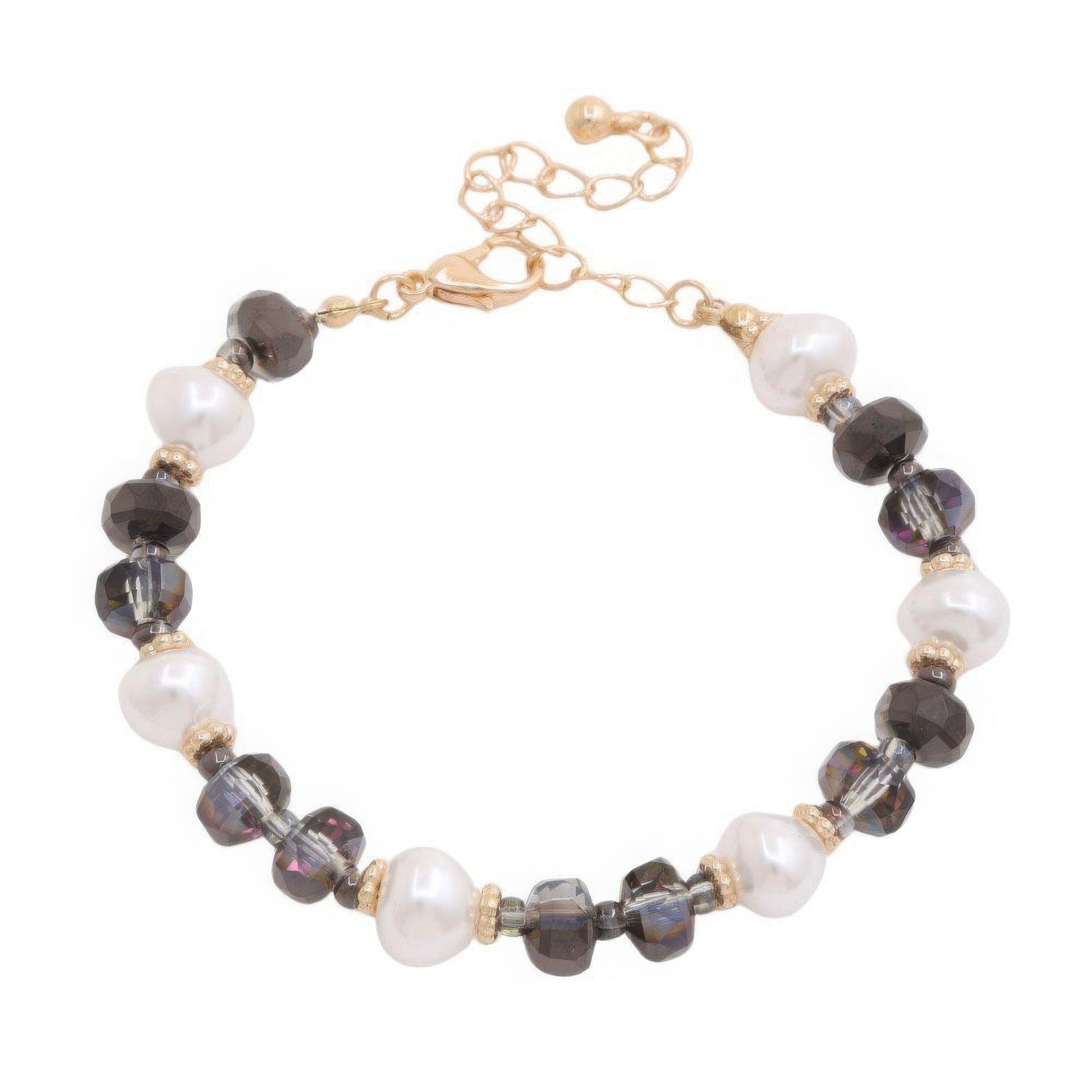 Pearl Beaded Metal Bracelet - GlamBee Fashion