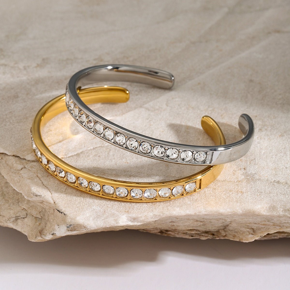 Stainless Steel Inlaid Zircon Bracelet - GlamBee Fashion