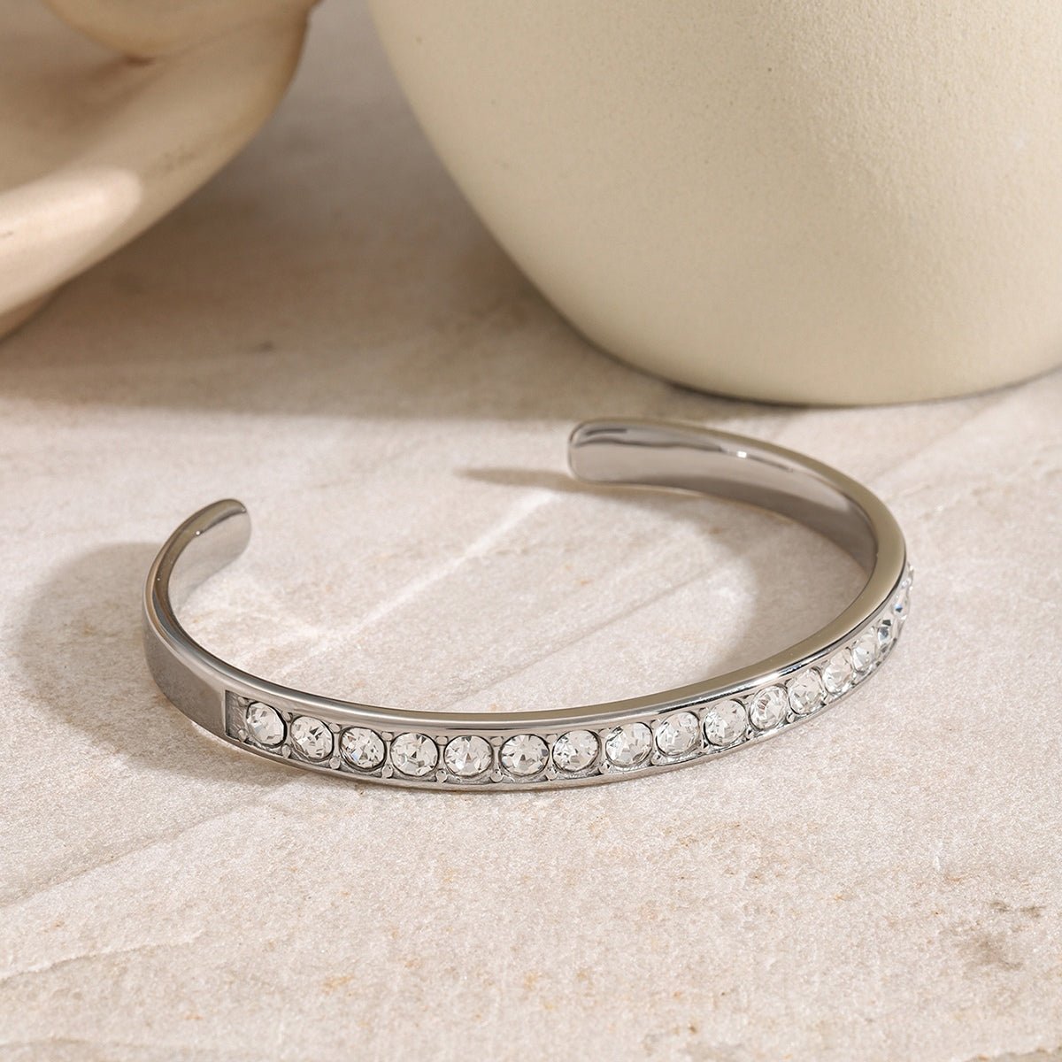 Stainless Steel Inlaid Zircon Bracelet - GlamBee Fashion