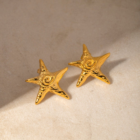 Stainless Steel Star Shape Earrings - GlamBee Fashion